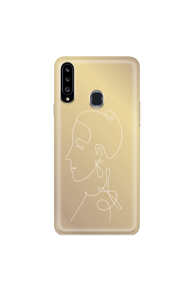 SAMSUNG - Galaxy A20S - Soft Clear Case - Golden Lady
