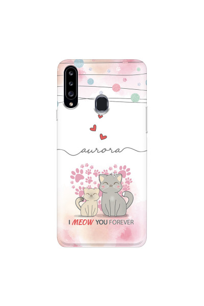 SAMSUNG - Galaxy A20S - Soft Clear Case - I Meow You Forever