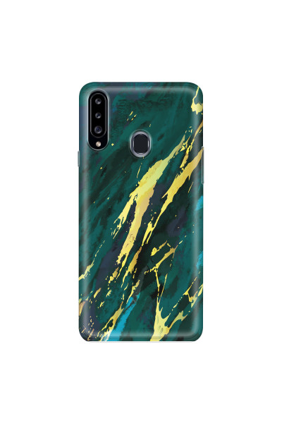 SAMSUNG - Galaxy A20S - Soft Clear Case - Marble Emerald Green