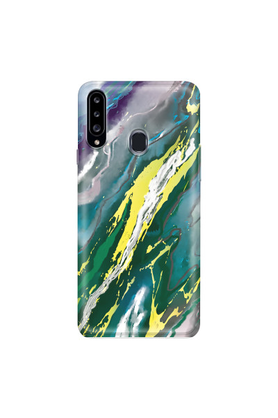 SAMSUNG - Galaxy A20S - Soft Clear Case - Marble Rainforest Green
