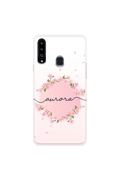 SAMSUNG - Galaxy A20S - Soft Clear Case - Sakura Handwritten Circle