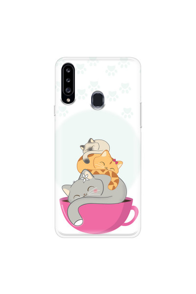 SAMSUNG - Galaxy A20S - Soft Clear Case - Sleep Tight Kitty