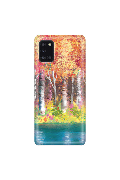 SAMSUNG - Galaxy A31 - Soft Clear Case - Calm Birch Trees
