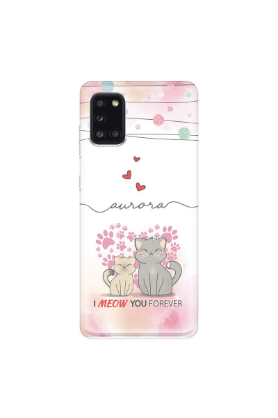 SAMSUNG - Galaxy A31 - Soft Clear Case - I Meow You Forever