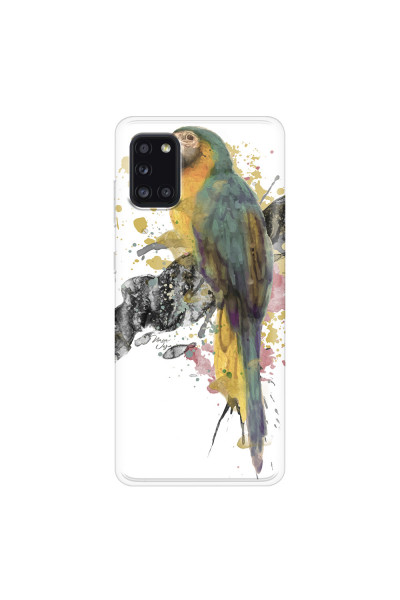 SAMSUNG - Galaxy A31 - Soft Clear Case - Parrot