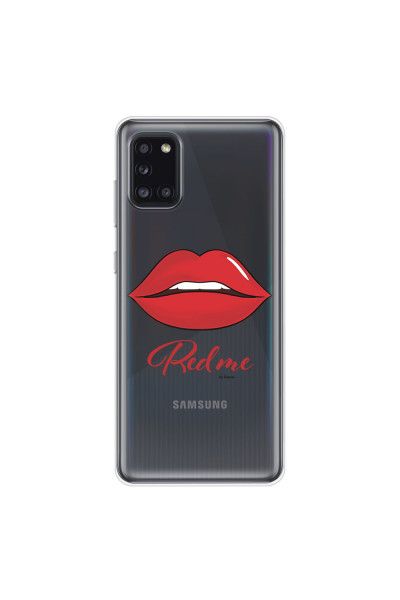 SAMSUNG - Galaxy A31 - Soft Clear Case - Red Me