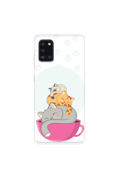 SAMSUNG - Galaxy A31 - Soft Clear Case - Sleep Tight Kitty