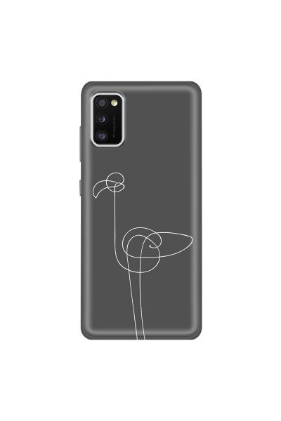 SAMSUNG - Galaxy A41 - Soft Clear Case - Flamingo Drawing