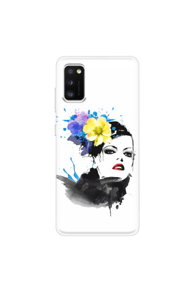 SAMSUNG - Galaxy A41 - Soft Clear Case - Floral Beauty