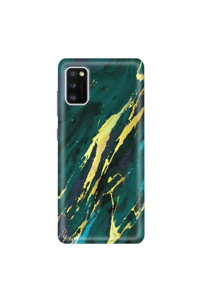 SAMSUNG - Galaxy A41 - Soft Clear Case - Marble Emerald Green