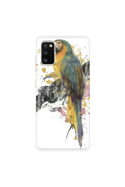SAMSUNG - Galaxy A41 - Soft Clear Case - Parrot