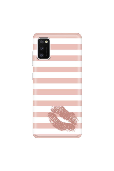SAMSUNG - Galaxy A41 - Soft Clear Case - Pink Lipstick