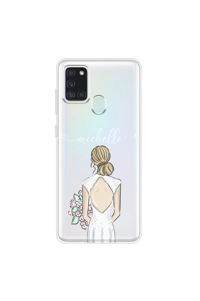 SAMSUNG - Galaxy A21S - Soft Clear Case - Bride To Be Blonde II.