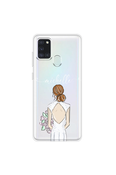 SAMSUNG - Galaxy A21S - Soft Clear Case - Bride To Be Redhead II.