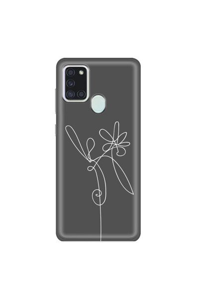 SAMSUNG - Galaxy A21S - Soft Clear Case - Flower In The Dark