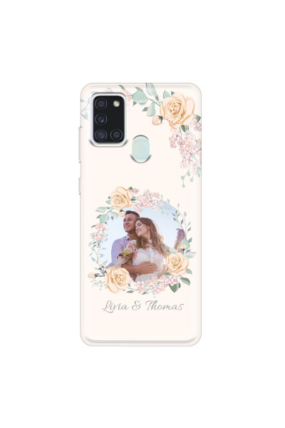 SAMSUNG - Galaxy A21S - Soft Clear Case - Frame Of Roses