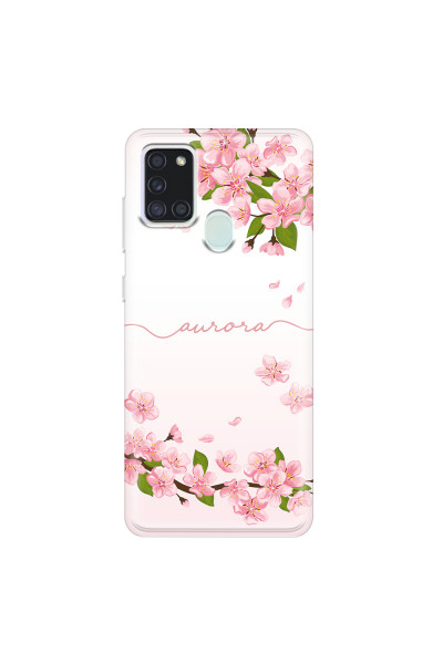 SAMSUNG - Galaxy A21S - Soft Clear Case - Sakura Handwritten