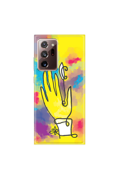SAMSUNG - Galaxy Note20 Ultra - Soft Clear Case - Abstract Hand Paint