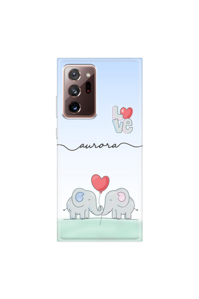 SAMSUNG - Galaxy Note20 Ultra - Soft Clear Case - Elephants in Love
