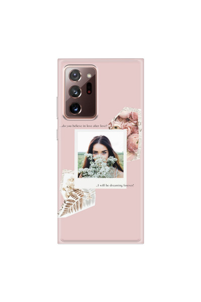 SAMSUNG - Galaxy Note20 Ultra - Soft Clear Case - Vintage Pink Collage Phone Case