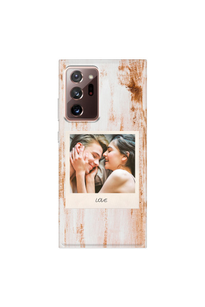 SAMSUNG - Galaxy Note20 Ultra - Soft Clear Case - Wooden Polaroid