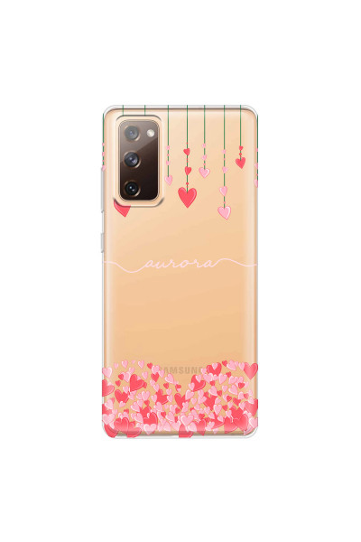 SAMSUNG - Galaxy S20 FE - Soft Clear Case - Love Hearts Strings Pink