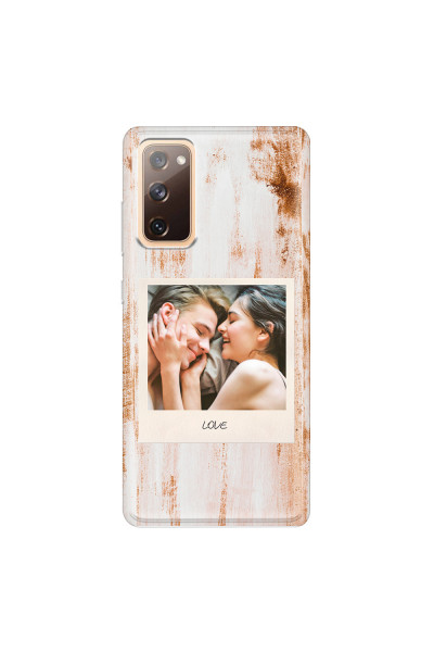 SAMSUNG - Galaxy S20 FE - Soft Clear Case - Wooden Polaroid