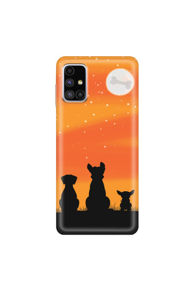 SAMSUNG - Galaxy M51 - Soft Clear Case - Dog's Desire Orange Sky