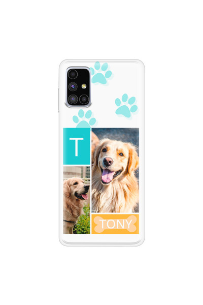 SAMSUNG - Galaxy M51 - Soft Clear Case - Dog Collage