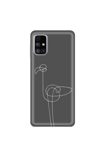 SAMSUNG - Galaxy M51 - Soft Clear Case - Flamingo Drawing