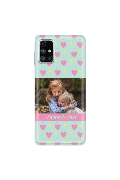 SAMSUNG - Galaxy M51 - Soft Clear Case - Heart Shaped Photo