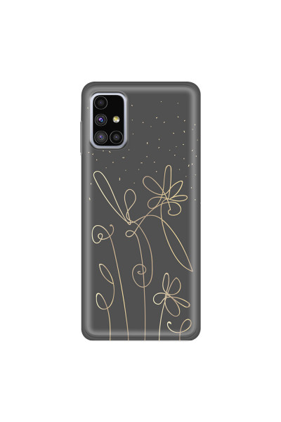 SAMSUNG - Galaxy M51 - Soft Clear Case - Midnight Flowers