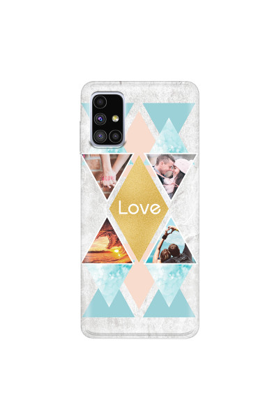 SAMSUNG - Galaxy M51 - Soft Clear Case - Triangle Love Photo