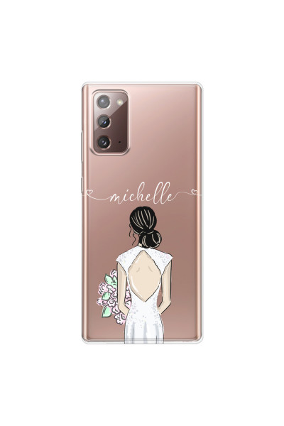 SAMSUNG - Galaxy Note20 - Soft Clear Case - Bride To Be Blackhair II.
