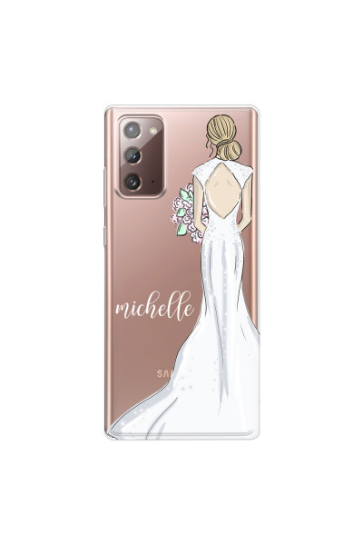 SAMSUNG - Galaxy Note20 - Soft Clear Case - Bride To Be Blonde