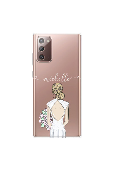 SAMSUNG - Galaxy Note20 - Soft Clear Case - Bride To Be Blonde II.