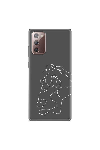 SAMSUNG - Galaxy Note20 - Soft Clear Case - Grey Silhouette