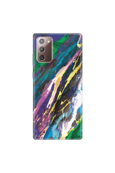 SAMSUNG - Galaxy Note20 - Soft Clear Case - Marble Emerald Pearl