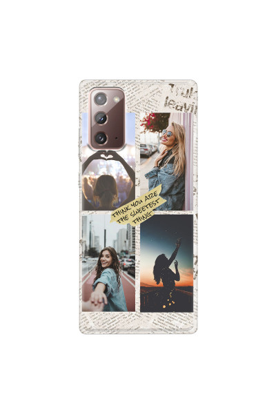SAMSUNG - Galaxy Note20 - Soft Clear Case - Newspaper Vibes Phone Case