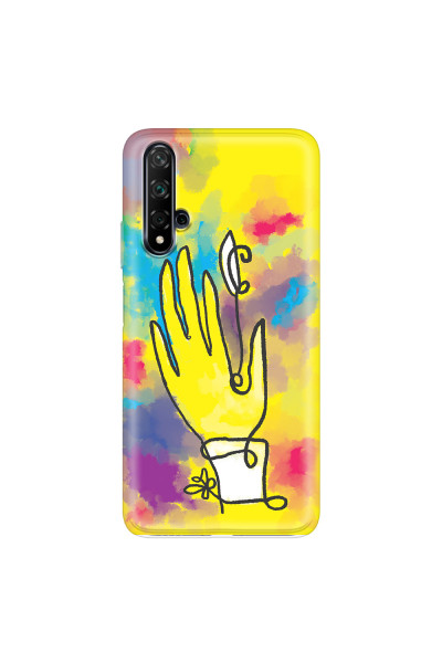 HUAWEI - Nova 5T - Soft Clear Case - Abstract Hand Paint