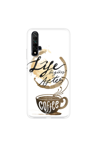HUAWEI - Nova 5T - Soft Clear Case - Life begins after coffee