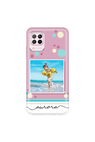 HUAWEI - P40 Lite - Soft Clear Case - Cute Dots Photo Case