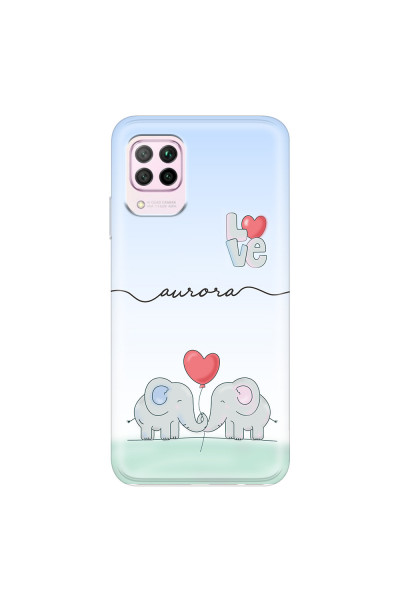 HUAWEI - P40 Lite - Soft Clear Case - Elephants in Love