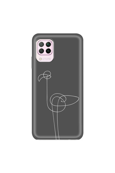 HUAWEI - P40 Lite - Soft Clear Case - Flamingo Drawing