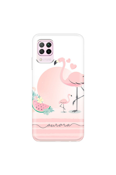 HUAWEI - P40 Lite - Soft Clear Case - Flamingo Vibes Handwritten
