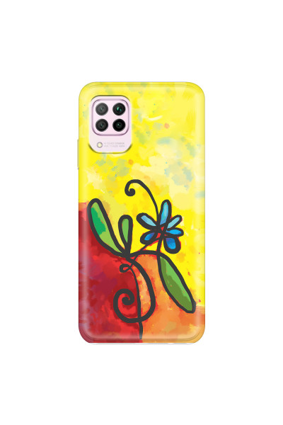 HUAWEI - P40 Lite - Soft Clear Case - Flower in Picasso Style