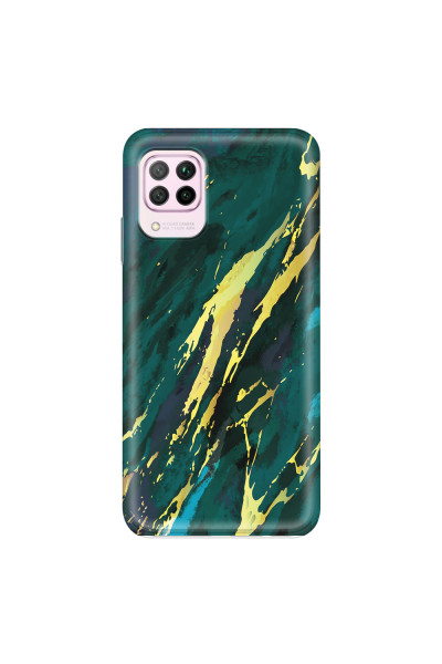 HUAWEI - P40 Lite - Soft Clear Case - Marble Emerald Green