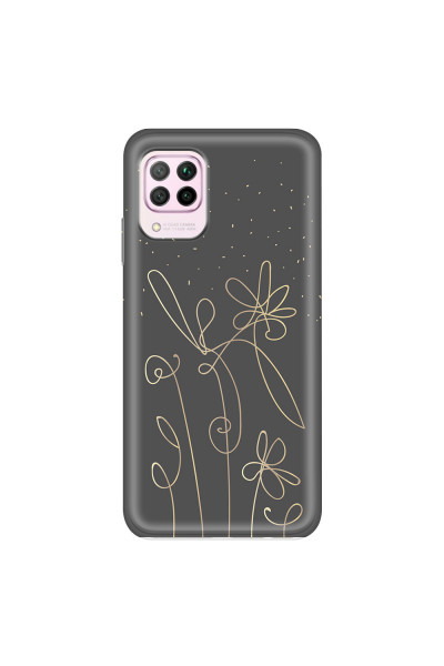 HUAWEI - P40 Lite - Soft Clear Case - Midnight Flowers