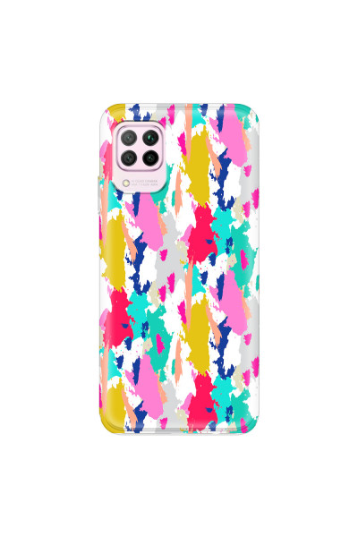 HUAWEI - P40 Lite - Soft Clear Case - Paint Strokes