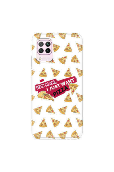 HUAWEI - P40 Lite - Soft Clear Case - Want Pizza Men Phone Case